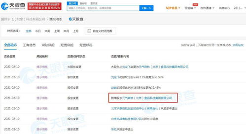 元氣森林戰略入股Never Coffee關聯公司，成為最大股東，深化產業鏈布局